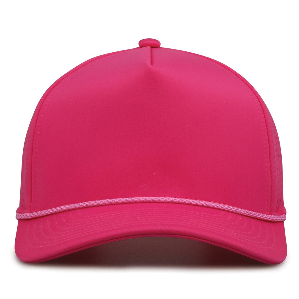 The Game Gb505r Neocool 5 Panel Snapback with Rope Cap - Hot Pink