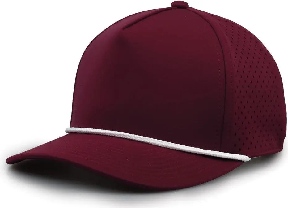The Game Gb505r Neocool 5 Panel Snapback with Rope Cap - Maroon - Osfm