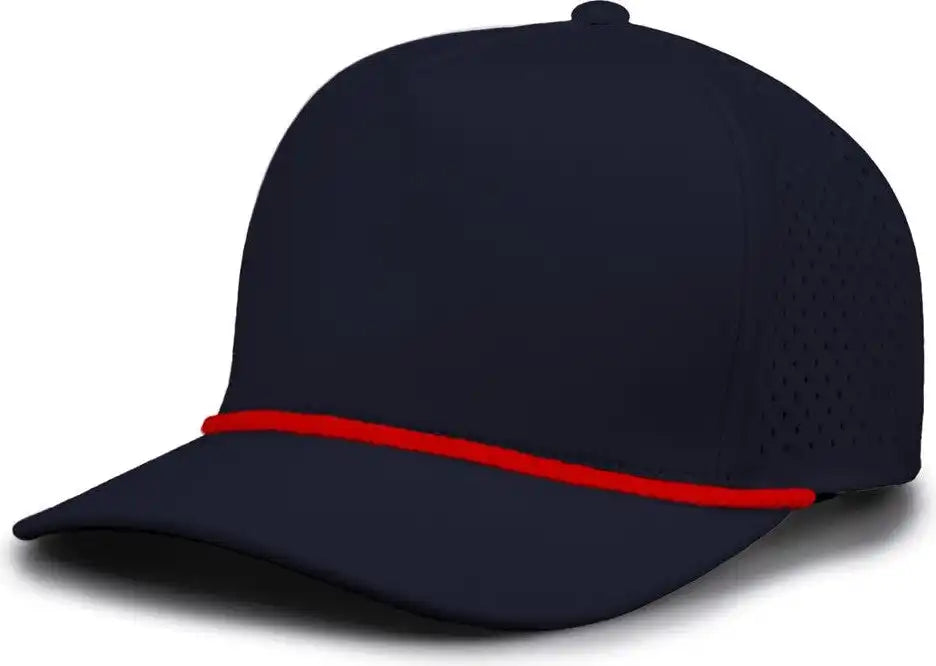 The Game Gb505r Neocool 5 Panel Snapback with Rope Cap Navy Red / Osfm