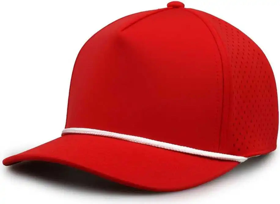The Game Gb505r Neocool 5 Panel Snapback with Rope Cap Red White / Osfm