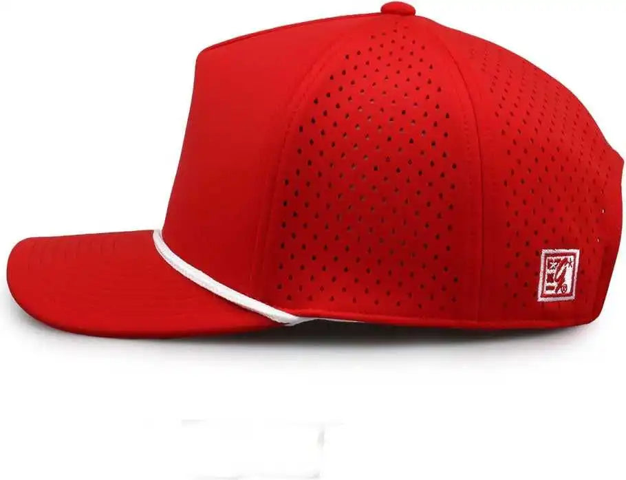 The Game Gb505r Neocool 5 Panel Snapback with Rope Cap Red White / Osfm