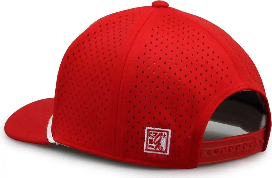 The Game Gb505r Neocool 5 Panel Snapback with Rope Cap Red White / Osfm