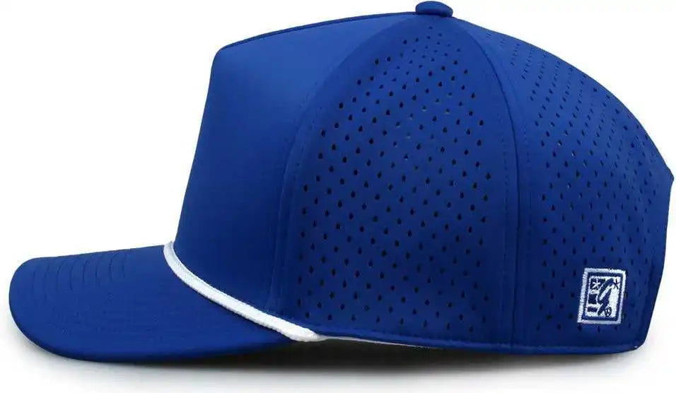 The Game Gb505r Neocool 5 Panel Snapback with Rope Cap Royal White / Osfm