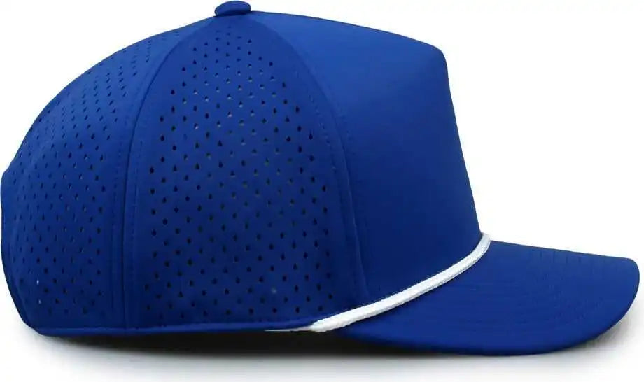The Game Gb505r Neocool 5 Panel Snapback with Rope Cap Royal White / Osfm