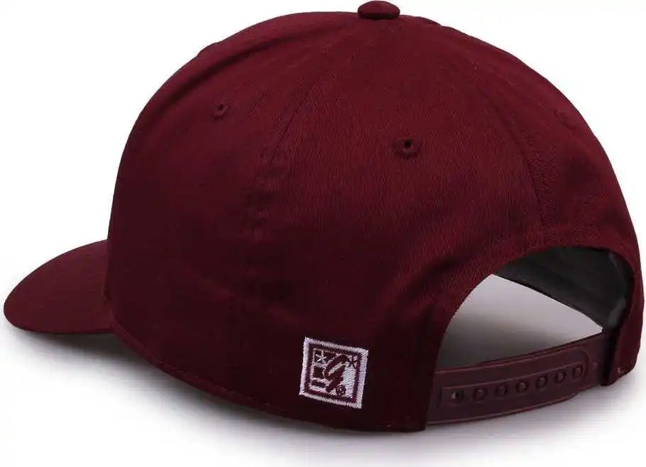 The Game Gb515 Twill Snapback Cap Maroon / 6 7/8’’ 7 5/8’’