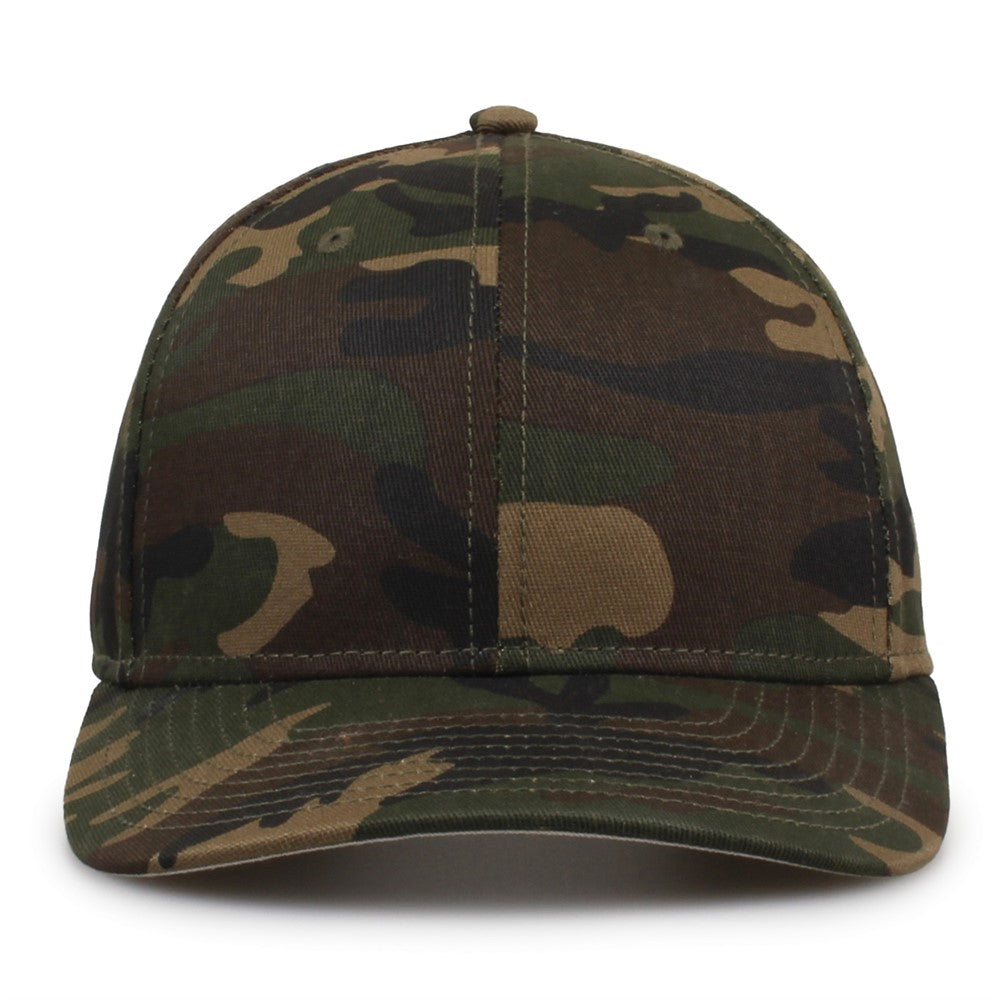 The Game Gb515c Camo Twill Snapback Cap - Woodland
