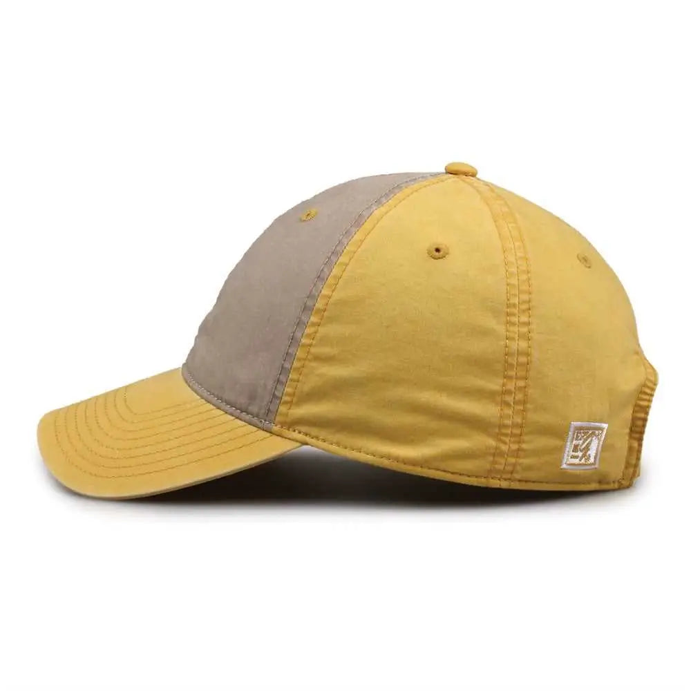 The Game Gb516 Twill Color Block Cap - Khaki Ginger