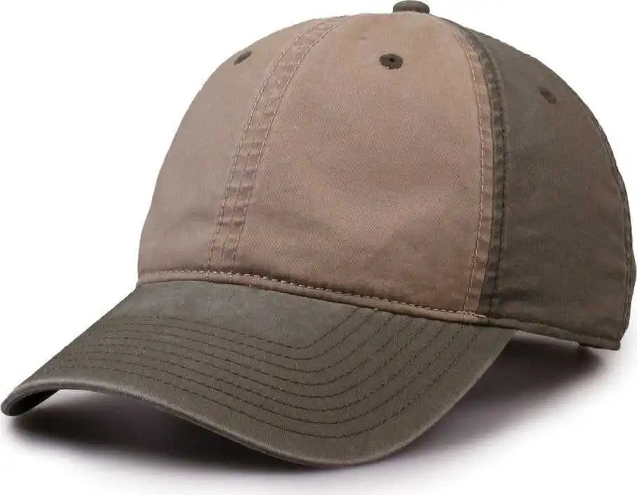 The Game Gb516 Twill Color Block Cap Khaki Sage Green / 6 7/8’’ 7 5/8’’