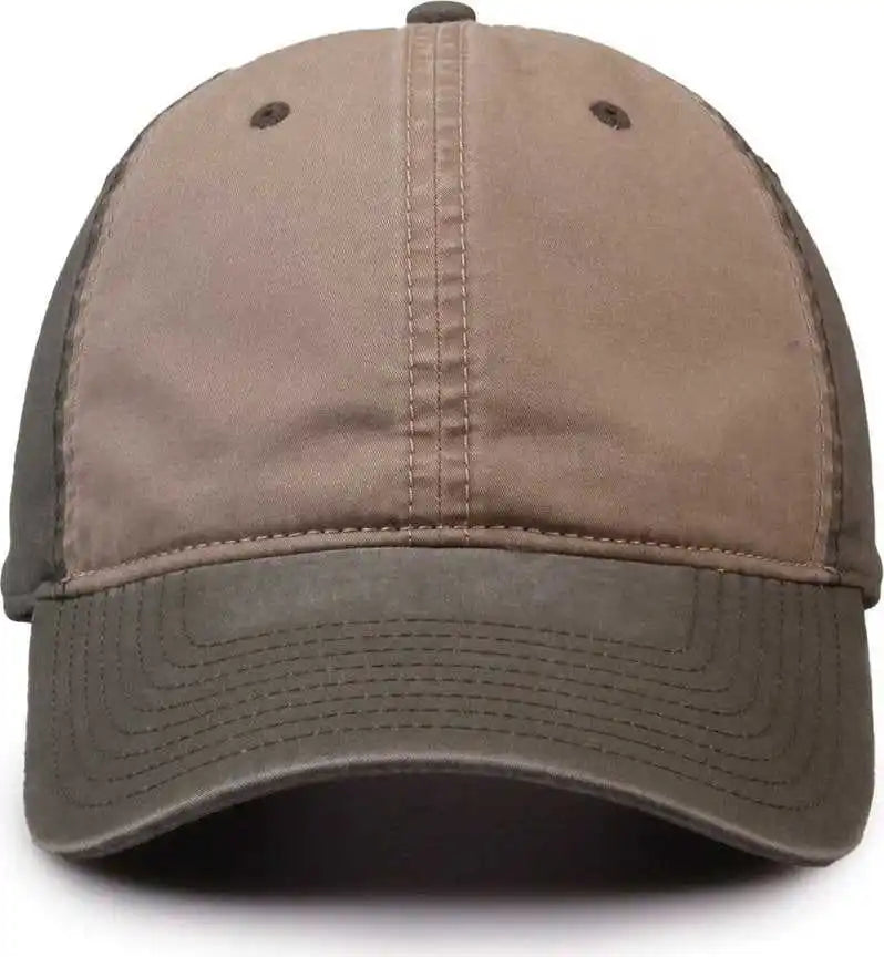 The Game Gb516 Twill Color Block Cap Khaki Sage Green / 6 7/8’’ 7 5/8’’