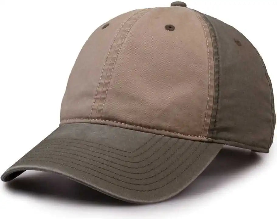 The Game Gb516 Twill Color Block Cap Khaki Sage Green / 6 7/8’’ 7 5/8’’