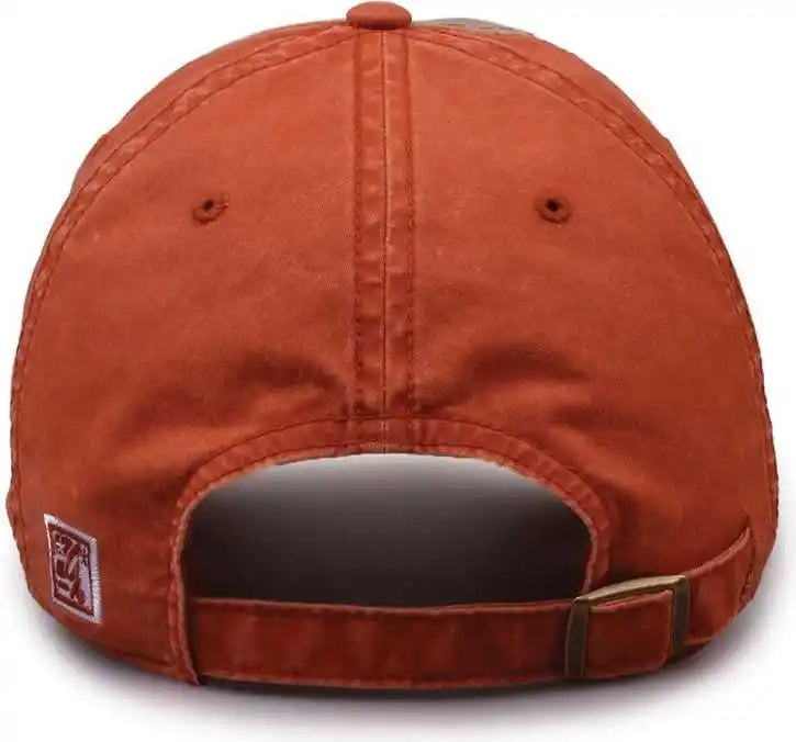 The Game Gb516 Twill Color Block Cap Khaki Tangy Tangerine Burnt Orange / 6 7/8’’ 7 5/8’’