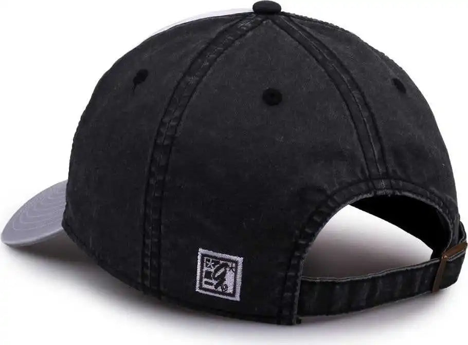 The Game Gb516 Twill Color Block Cap White Black Gray / 6 7/8’’ 7 5/8’’