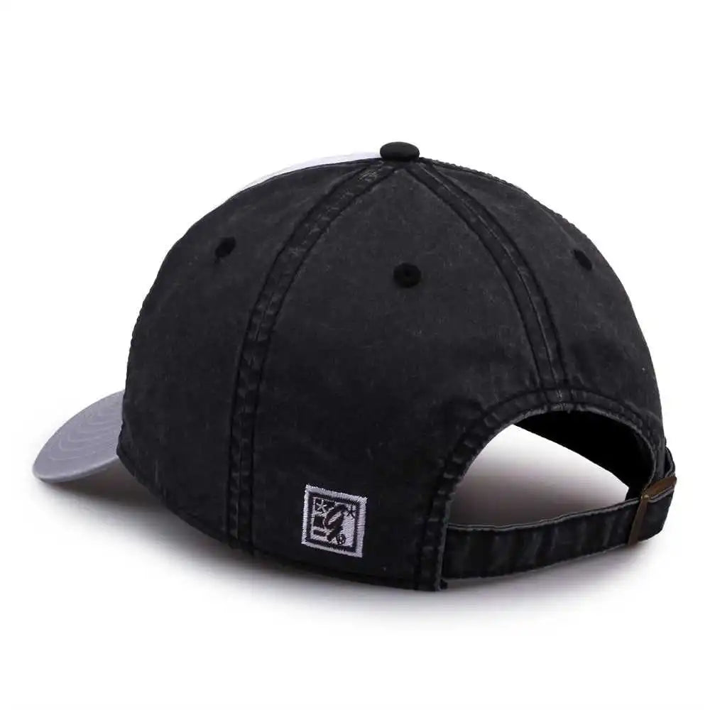 The Game Gb516 Twill Color Block Cap White Black Gray / 6 7/8’’ 7 5/8’’