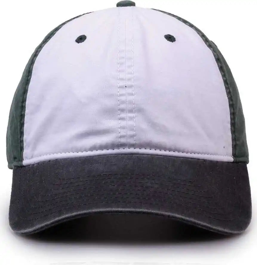 The Game Gb516 Twill Color Block Cap White Mallard Charcoal Dark Gray / 6 7/8’’ 7 5/8’’