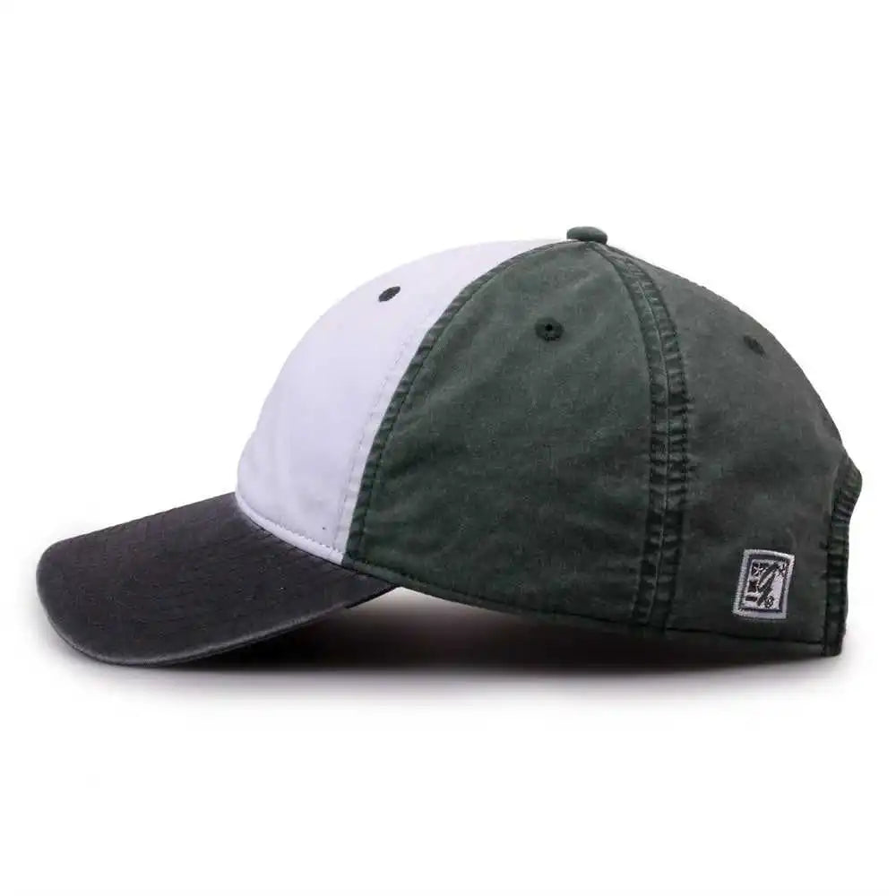 The Game Gb516 Twill Color Block Cap White Mallard Charcoal Dark Gray / 6 7/8’’ 7 5/8’’