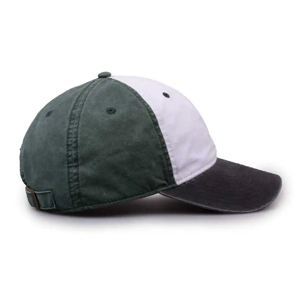 The Game Gb516 Twill Color Block Cap White Mallard Charcoal Dark Gray / 6 7/8’’ 7 5/8’’