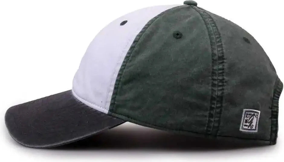 The Game Gb516 Twill Color Block Cap - White Mallard Charcoal - Dark Gray / 6 7/8’’ - 7 5/8’’