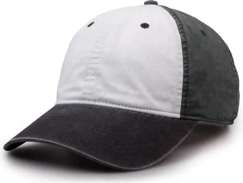 The Game Gb516 Twill Color Block Cap - White Mallard Charcoal - Dark Gray / 6 7/8’’ - 7 5/8’’