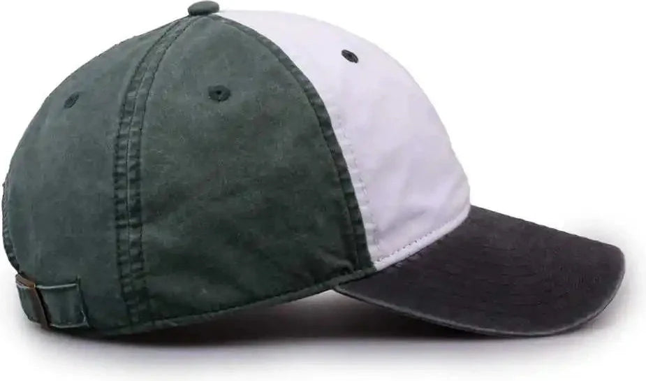 The Game Gb516 Twill Color Block Cap - White Mallard Charcoal - Dark Gray / 6 7/8’’ - 7 5/8’’