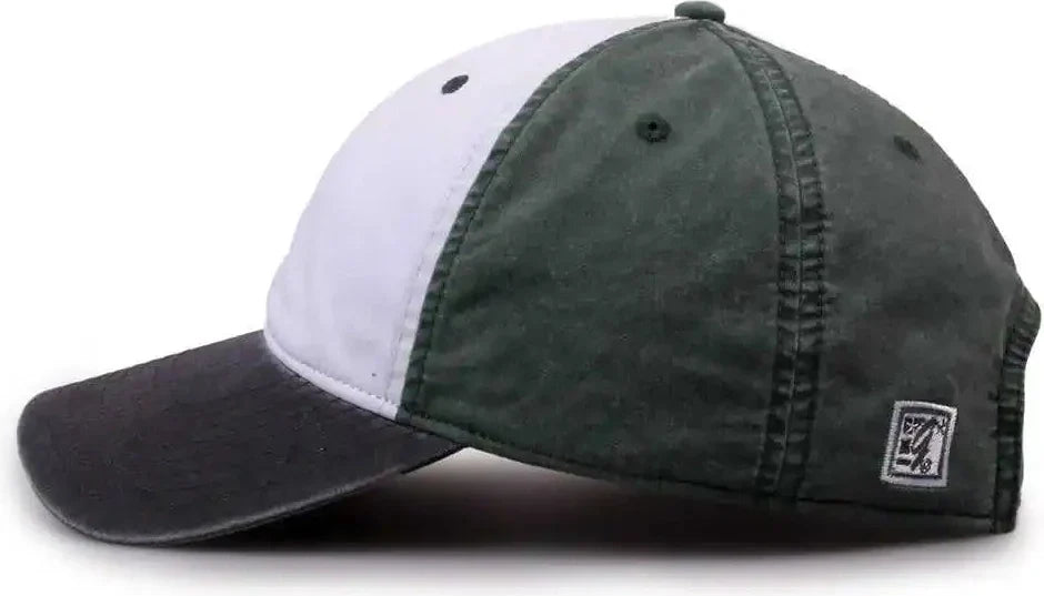 The Game Gb516 Twill Color Block Cap - White Mallard Charcoal