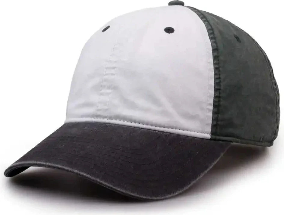 The Game Gb516 Twill Color Block Cap - White Mallard Charcoal