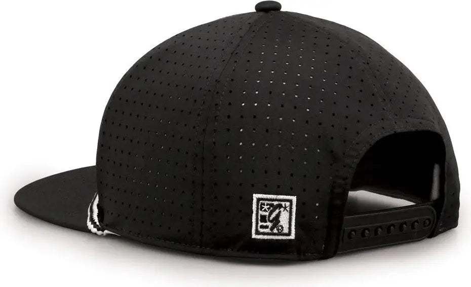 The Game Gb519 Perforated Gamechanger with Rope Cap - Black