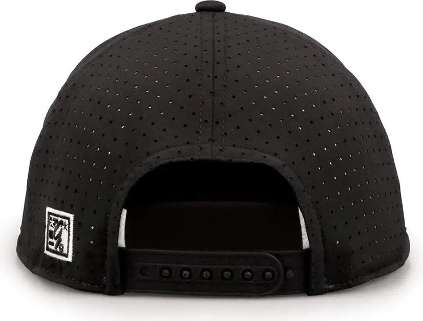 The Game Gb519 Perforated Gamechanger with Rope Cap - Black
