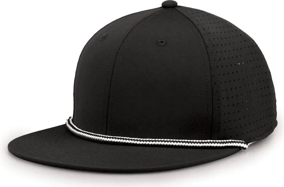 The Game Gb519 Perforated Gamechanger with Rope Cap - Black