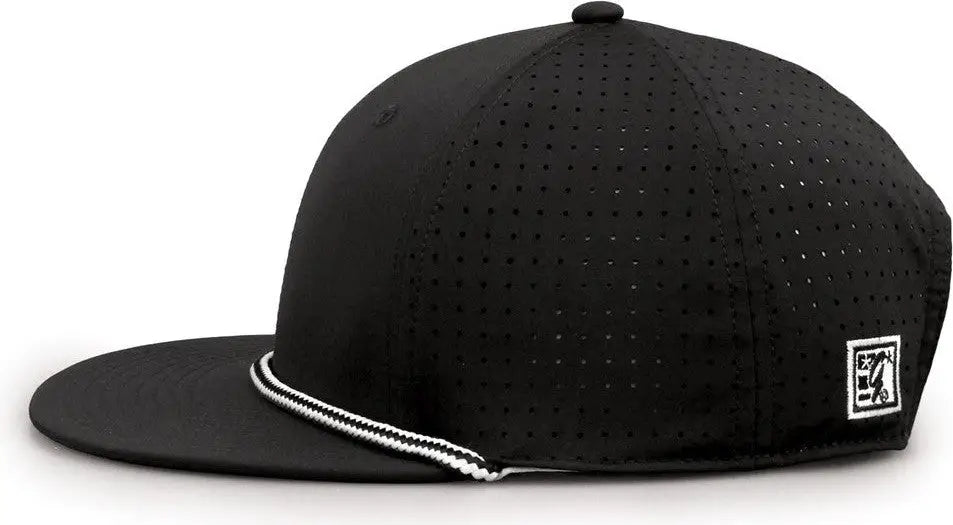 The Game Gb519 Perforated Gamechanger with Rope Cap - Black
