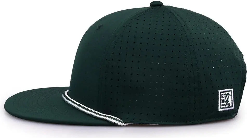The Game Gb519 Perforated Gamechanger with Rope Cap - Dark Green - Forest / Osfm