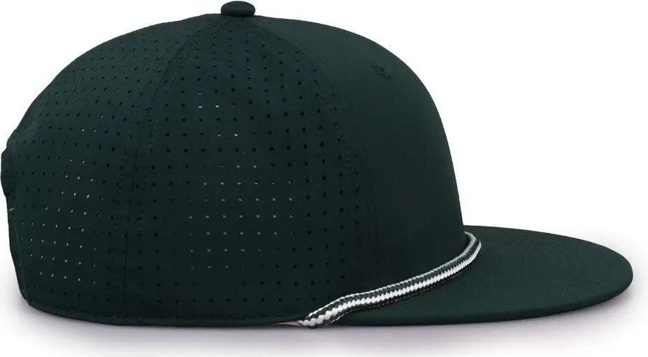 The Game Gb519 Perforated Gamechanger with Rope Cap - Dark Green - Forest / Osfm