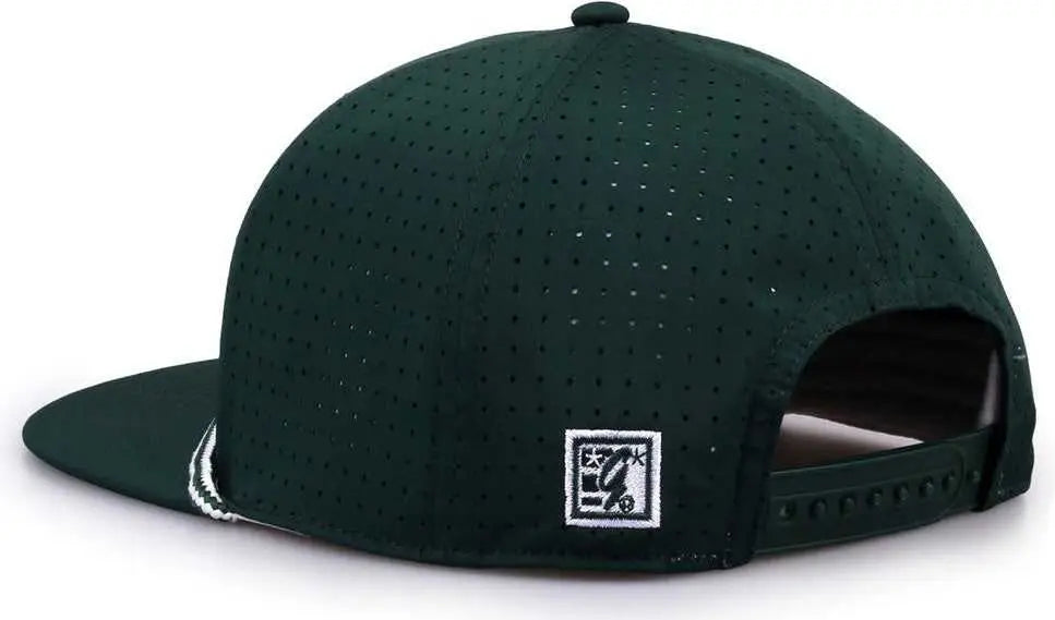 The Game Gb519 Perforated Gamechanger with Rope Cap - Dark Green - Forest / Osfm