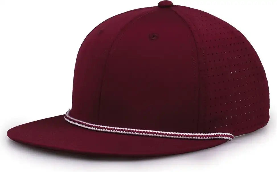 The Game Gb519 Perforated Gamechanger with Rope Cap Dark Maroon / Osfm