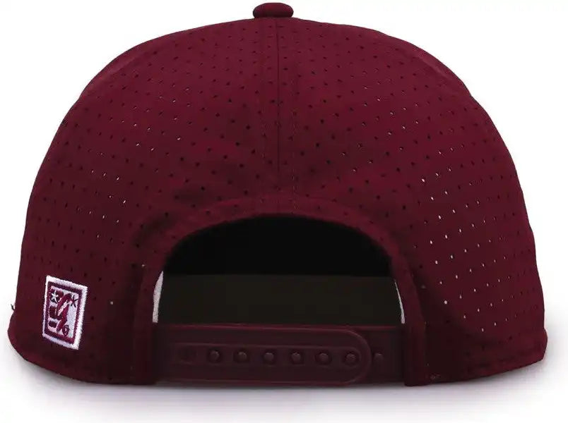 The Game Gb519 Perforated Gamechanger with Rope Cap Dark Maroon / Osfm
