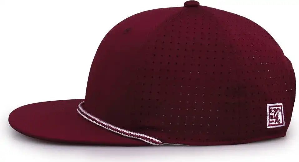 The Game Gb519 Perforated Gamechanger with Rope Cap - Dark Maroon