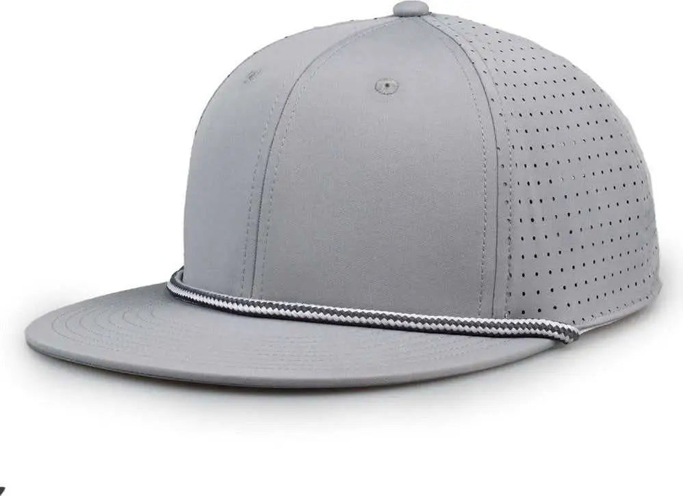 The Game Gb519 Perforated Gamechanger with Rope Cap - Gray