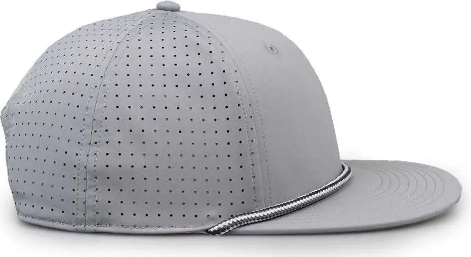 The Game Gb519 Perforated Gamechanger with Rope Cap - Gray
