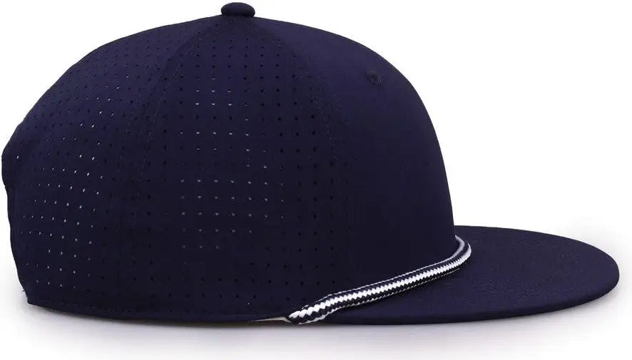 The Game Gb519 Perforated Gamechanger with Rope Cap - Navy