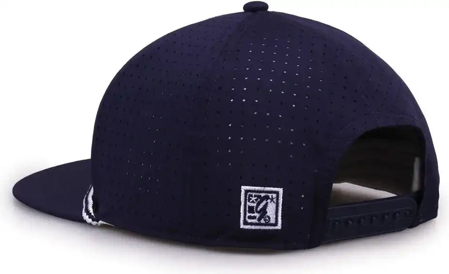 The Game Gb519 Perforated Gamechanger with Rope Cap Navy / Osfm