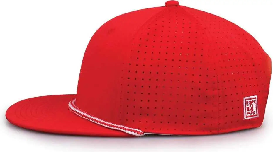 The Game Gb519 Perforated Gamechanger with Rope Cap - Red