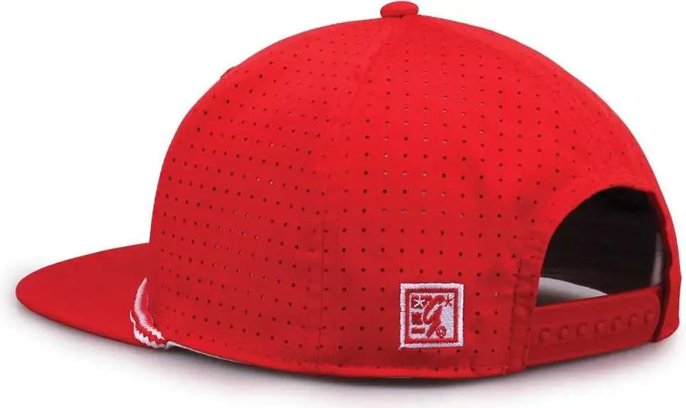 The Game Gb519 Perforated Gamechanger with Rope Cap - Red