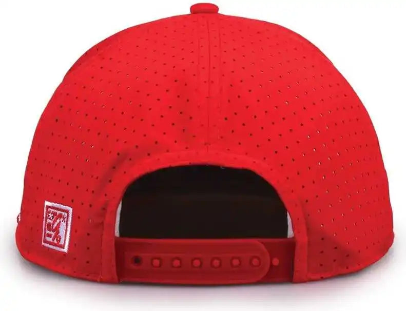 The Game Gb519 Perforated Gamechanger with Rope Cap Red / Osfm