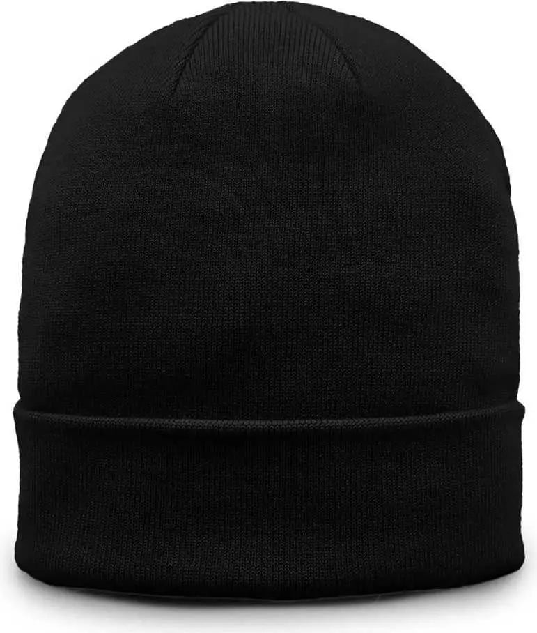 The Game Gb521 Fine Guage Roll Up Cuffed Beanie - Black