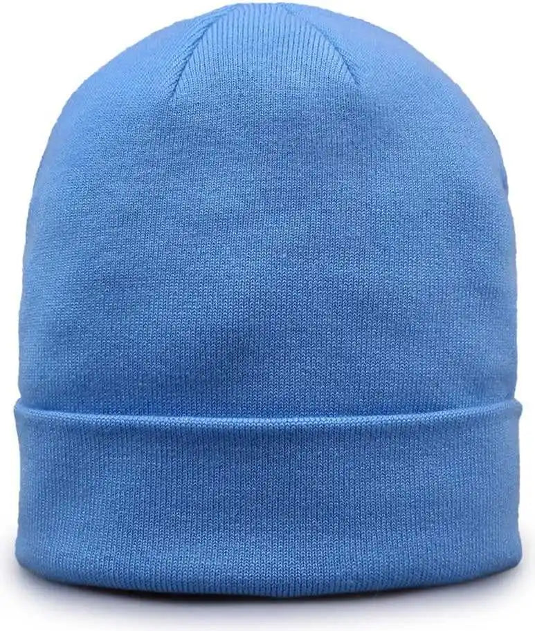 The Game Gb521 Fine Guage Roll Up Cuffed Beanie Columbia Blue / Osfm