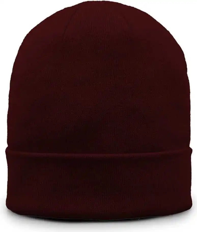 The Game Gb521 Fine Guage Roll Up Cuffed Beanie Dark Maroon / Osfm