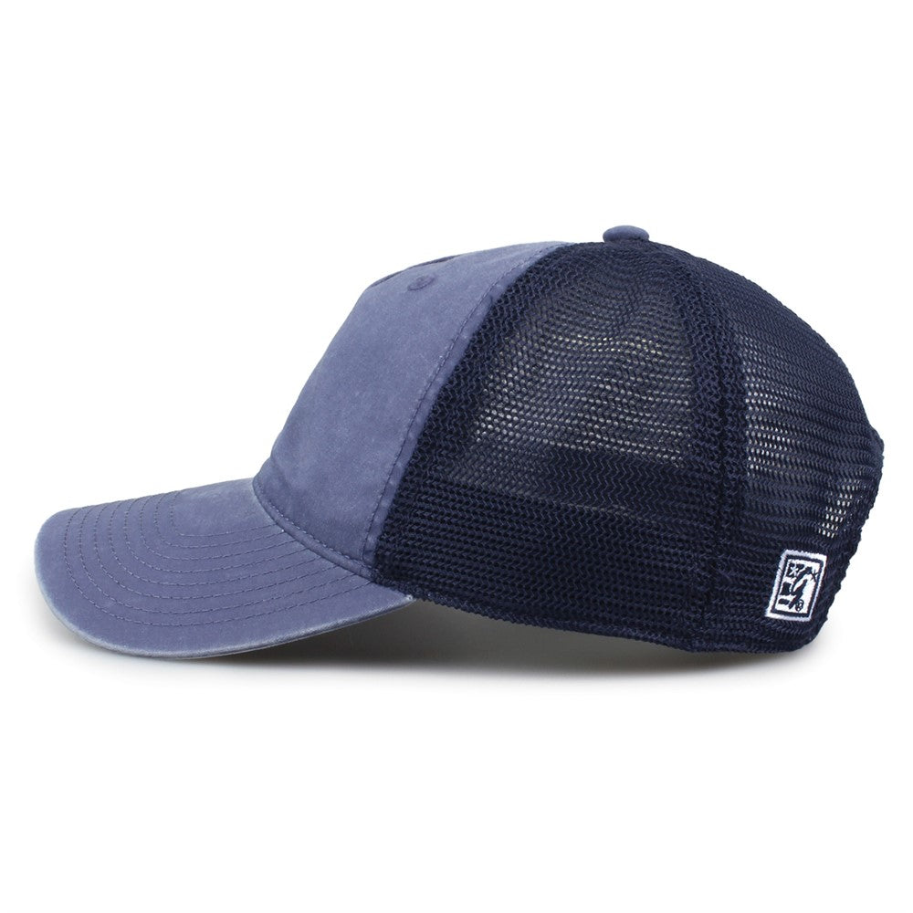 The Game Gb522 Pigment Dyed Twill & Soft Trucker Cap - Slate