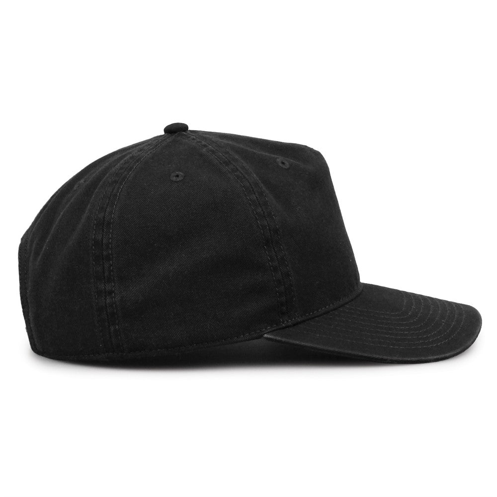 The Game Gb523 Twill 5 Panel 2 Tone Cap - Black