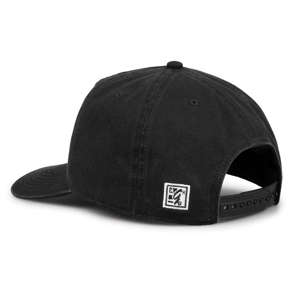 The Game Gb523 Twill 5 Panel 2 Tone Cap - Black