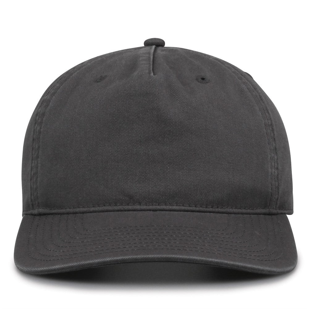 The Game Gb523 Twill 5 Panel 2 Tone Cap - Charcoal