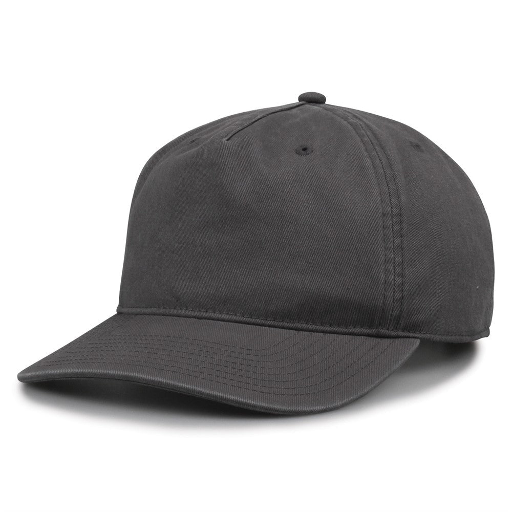 The Game Gb523 Twill 5 Panel 2 Tone Cap - Charcoal